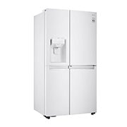 LG Side-by-Side mit Door-in-Door ® |  Eis-, Crushed Ice- und Wasserspender  | 625 Liter Kapazität | Energieeffizienzklasse E | Interner Wassertank 4L | Premium Weiß | GSJ761SWZE, GSJ761SWZE