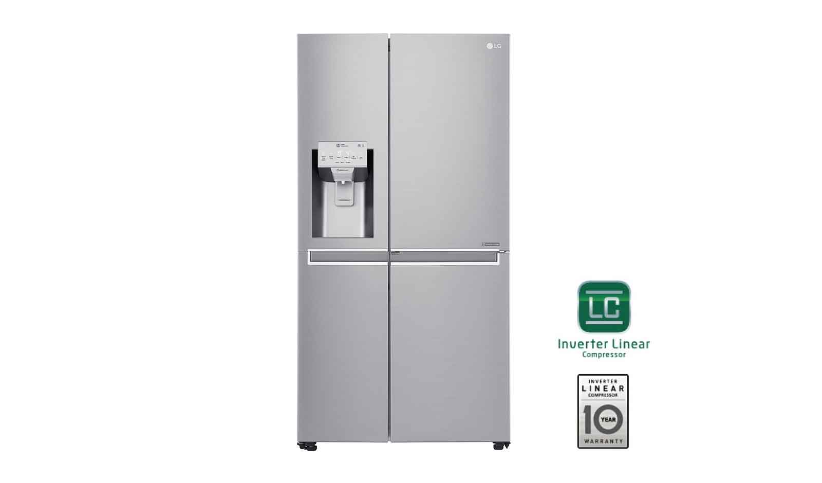 Vorderseite von Side-by-Side mit Door-in-Door™ und Pure N Fresh | Energieeffizienzklasse* F GSJ961NEBZ