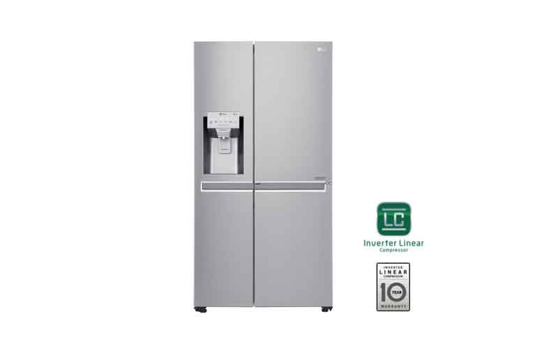 Vorderseite von Side-by-Side mit Door-in-Door™ und Pure N Fresh | Energieeffizienzklasse* F GSJ961NEBZ
