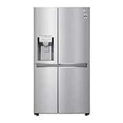 Vorderseite von ​Side-by-Side mit Door-in-Door ® |  Eis-, Crushed Ice- und Wasserspender  | ​625​ Liter Kapazität | Energieeffizienzklasse ​E​ | Interner Wassertank 4L​ ​| ​Steel​ | ​GSJ961NSZE ​ GSJ961NSZE