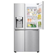 LG ​Side-by-Side mit Door-in-Door ® |  Eis-, Crushed Ice- und Wasserspender  | ​625​ Liter Kapazität | Energieeffizienzklasse ​E​ | Interner Wassertank 4L​ ​| ​Steel​ | ​GSJ961NSZE ​, GSJ961NSZE