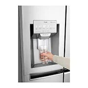 LG ​Side-by-Side mit Door-in-Door ® |  Eis-, Crushed Ice- und Wasserspender  | ​625​ Liter Kapazität | Energieeffizienzklasse ​E​ | Interner Wassertank 4L​ ​| ​Steel​ | ​GSJ961NSZE ​, GSJ961NSZE