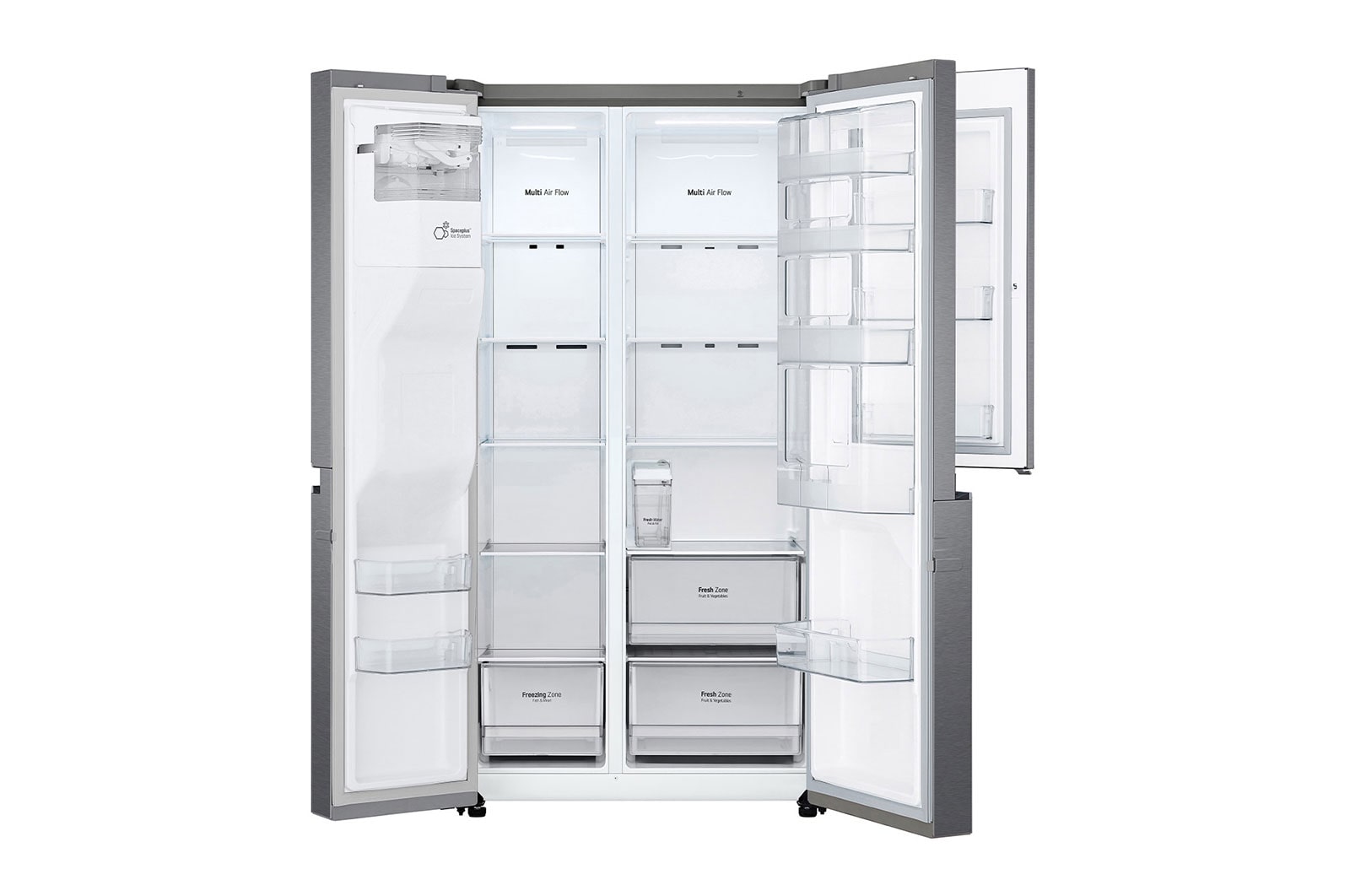 LG Side-by-Side mit Door-in-Door® | Eis-, Crushed Ice- und Wasserspender | 634 Liter Kapazität | Energieeffizienzklasse E | Interner Wassertank 4L | Dark Graphite | GSJV31DSXE, GSJV31DSXE