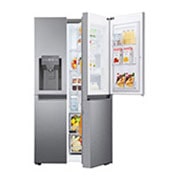 LG Side-by-Side mit Door-in-Door® | Eis-, Crushed Ice- und Wasserspender | 634 Liter Kapazität | Energieeffizienzklasse E | Interner Wassertank 4L | Dark Graphite | GSJV31DSXE, GSJV31DSXE