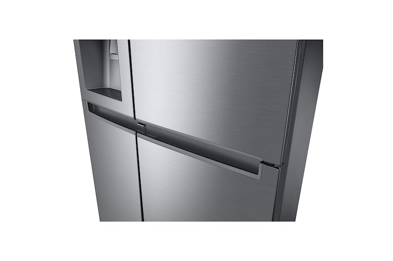 LG Side-by-Side mit Door-in-Door® | Eis-, Crushed Ice- und Wasserspender | 634 L Liter Kapazität | Energieeffizienzklasse E | Interner Wassertank 4L | Platinum Silver | GSJV31PZXE, GSJV31PZXE