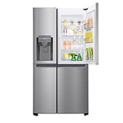 LG Side-by-Side mit Door-in-Door® | Eis-, Crushed Ice- und Wasserspender | 634 L Liter Kapazität | Energieeffizienzklasse E | Interner Wassertank 4L | Platinum Silver | GSJV31PZXE, GSJV31PZXE