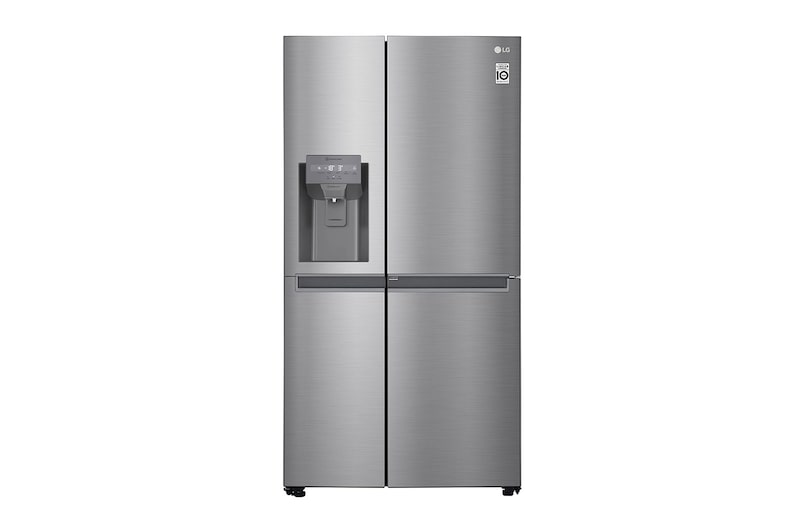 LG Side-by-Side mit Door-in-Door ® | Eis-, Crushed Ice- und Wasserspender | 634 Liter Kapazität | Energieeffizienzklasse F | Interner Wassertank 4L | Platinum Silver |  GSJV31PZXF , GSJV31PZXF
