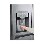 LG Side-by-Side mit Door-in-Door ® | Eis-, Crushed Ice- und Wasserspender | 634 Liter Kapazität | Energieeffizienzklasse F | Interner Wassertank 4L | Platinum Silver |  GSJV31PZXF , GSJV31PZXF
