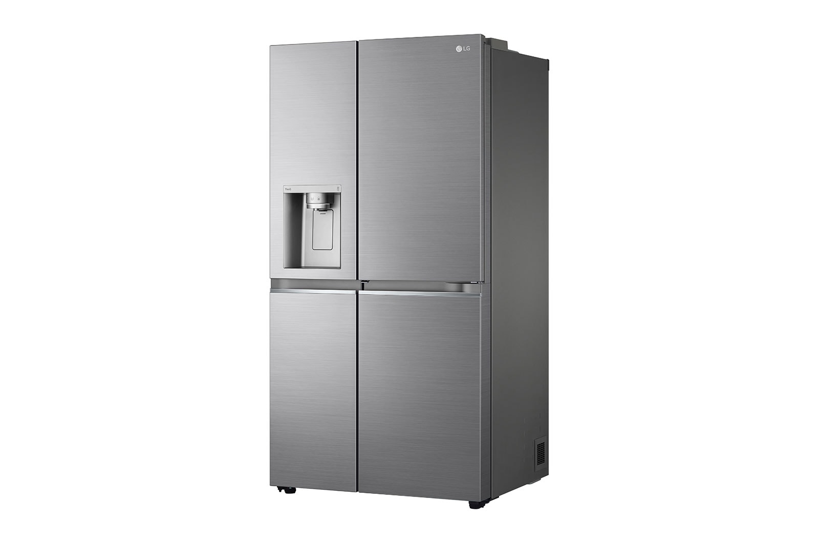 LG Side-by-Side mit Door-in-Door® |  Eis-, Crushed Ice- und Wasserspender  | 635 Liter Kapazität | Energieeffizienzklasse E | Festwasseranschluss | Platinum Silver | GSJV70PZTE, GSJV70PZTE
