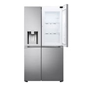 LG Side-by-Side mit Door-in-Door® |  Eis-, Crushed Ice- und Wasserspender  | 635 Liter Kapazität | Energieeffizienzklasse E | Festwasseranschluss | Platinum Silver | GSJV70PZTE, GSJV70PZTE