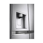 LG Side-by-Side mit Door-in-Door® |  Eis-, Crushed Ice- und Wasserspender  | 635 Liter Kapazität | Energieeffizienzklasse E | Festwasseranschluss | Platinum Silver | GSJV70PZTE, GSJV70PZTE