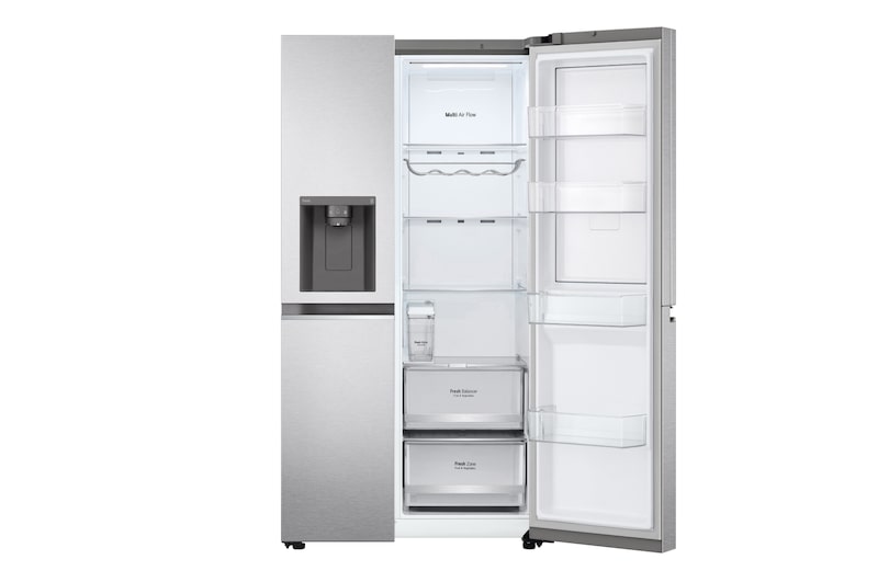 LG Side-by-Side Kühlschrank mit Door-in-Door® (E, 635L, 179cm hoch) mit Eis-, Crushed Ice- und Wasserspender & internem Wassertank | GSJV71MBLE, GSJV71MBLE