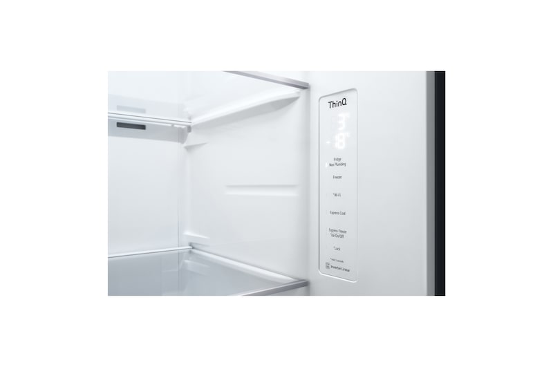 LG Side-by-Side Kühlschrank mit Door-in-Door® (E, 635L, 179cm hoch) mit Eis-, Crushed Ice- und Wasserspender & internem Wassertank | GSJV71MBLE, GSJV71MBLE
