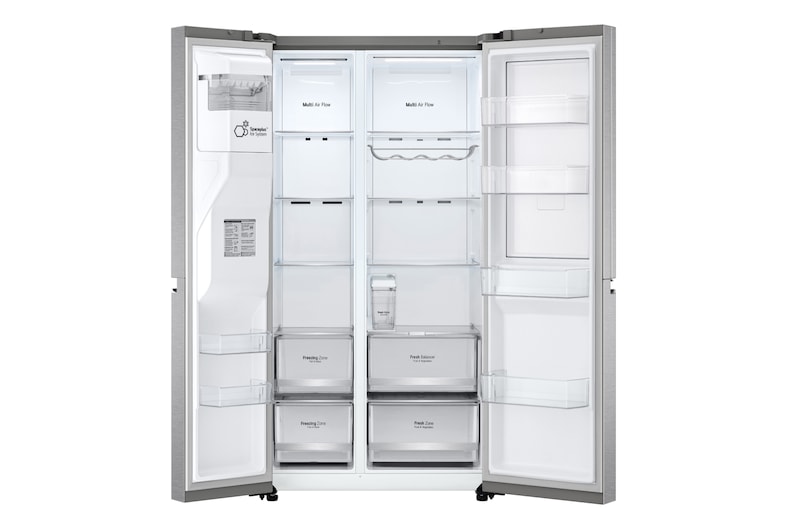 LG Side-by-Side Kühlschrank mit Door-in-Door® (E, 635L, 179cm hoch) mit Eis-, Crushed Ice- und Wasserspender & internem Wassertank | GSJV71MBLE, GSJV71MBLE