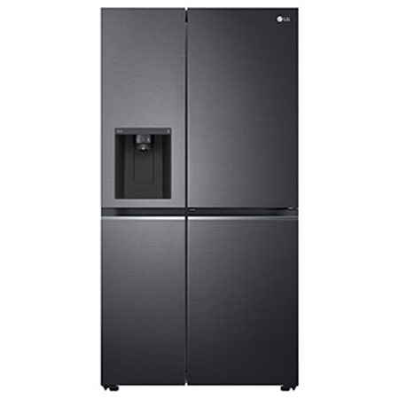 LG Schwarzer Side-by-Side-Kühlschrank mit Wassertank | LG DE | Side-by-Side Kühlschränke