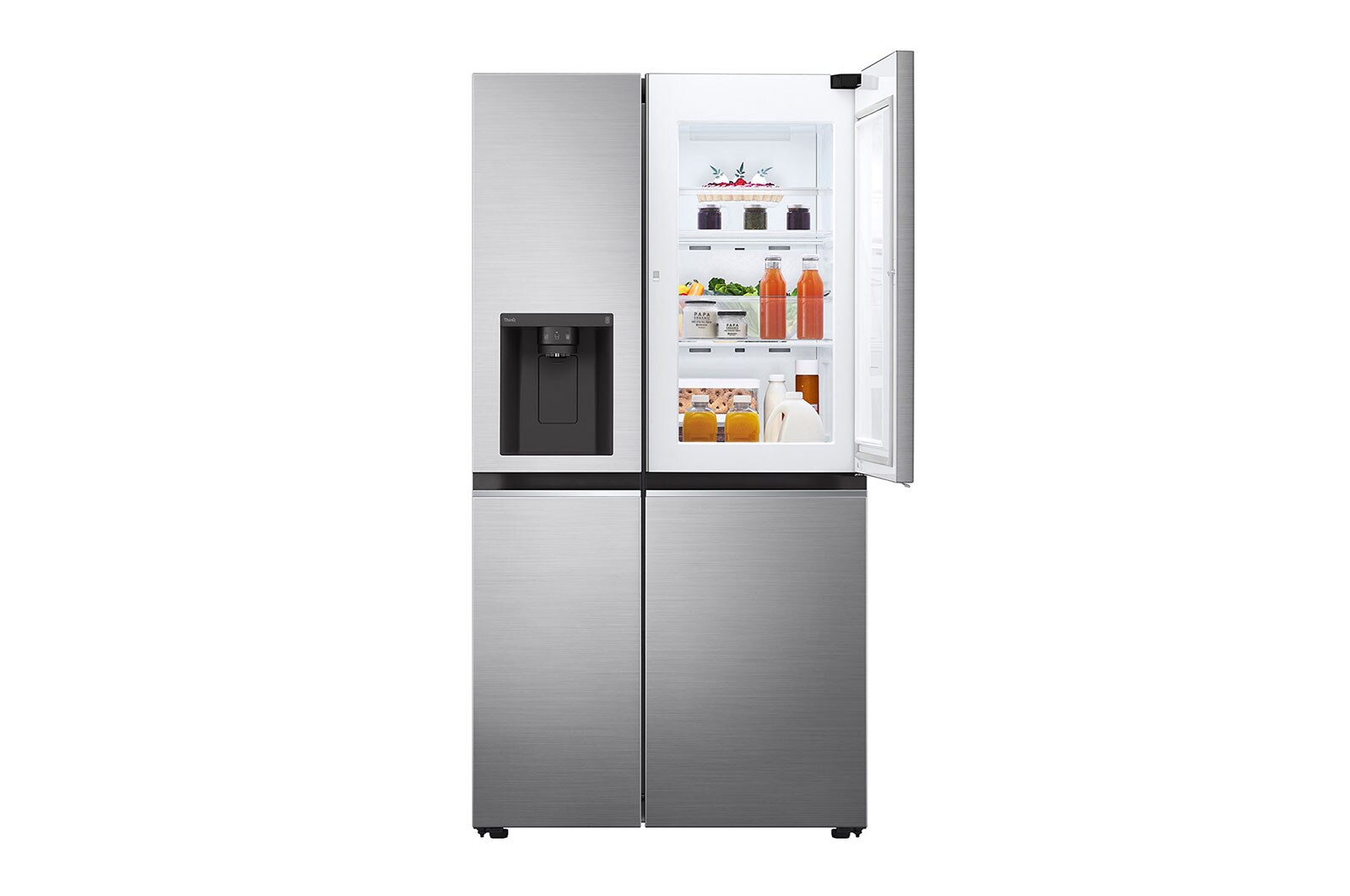 LG Side-by-Side Kühlschrank mit Door-in-Door® (E, 635L, 179cm hoch) mit Eis-, Crushed Ice- und Wasserspender & internem Wassertank | GSJV71PZTE, GSJV71PZTE
