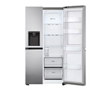 LG Side-by-Side Kühlschrank mit Door-in-Door® (E, 635L, 179cm hoch) mit Eis-, Crushed Ice- und Wasserspender & internem Wassertank | GSJV71PZTE, GSJV71PZTE