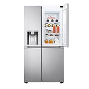 LG Side-by-Side mit Door-in-Door® | Craft Ice Kugeln | Eis-, Crushed Ice- und Wasserspender | 635 Liter Kapazität | Energieeffizienzklasse E | Interner Wassertank 4L | Brushed Steel | GSJV90BSDE, GSJV90BSDE