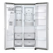 LG Side-by-Side mit Door-in-Door® | Craft Ice Kugeln | Eis-, Crushed Ice- und Wasserspender | 635 Liter Kapazität | Energieeffizienzklasse E | Interner Wassertank 4L | Brushed Steel | GSJV90BSDE, GSJV90BSDE