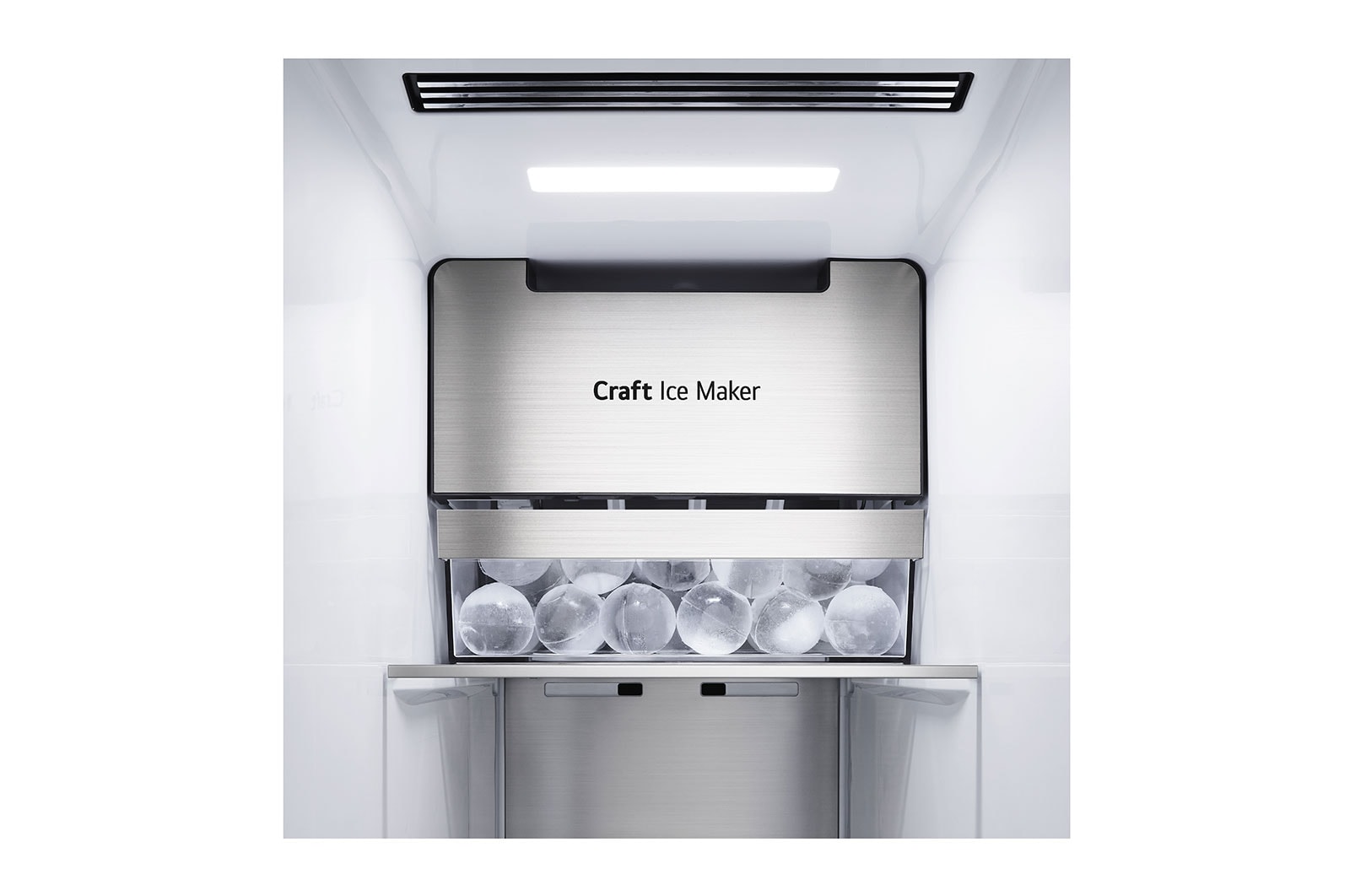 LG Side-by-Side mit Door-in-Door® | Craft Ice Kugeln | Eis-, Crushed Ice- und Wasserspender | 365 Liter Kapazität | Energieeffizienzklasse E | Festwasseranschluss | Matte Black | GSJV90MCDE, GSJV90MCDE