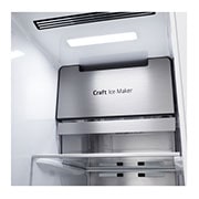 LG Side-by-Side mit Door-in-Door® | Craft Ice Kugeln | Eis-, Crushed Ice- und Wasserspender | 365 Liter Kapazität | Energieeffizienzklasse E | Festwasseranschluss | Matte Black | GSJV90MCDE, GSJV90MCDE