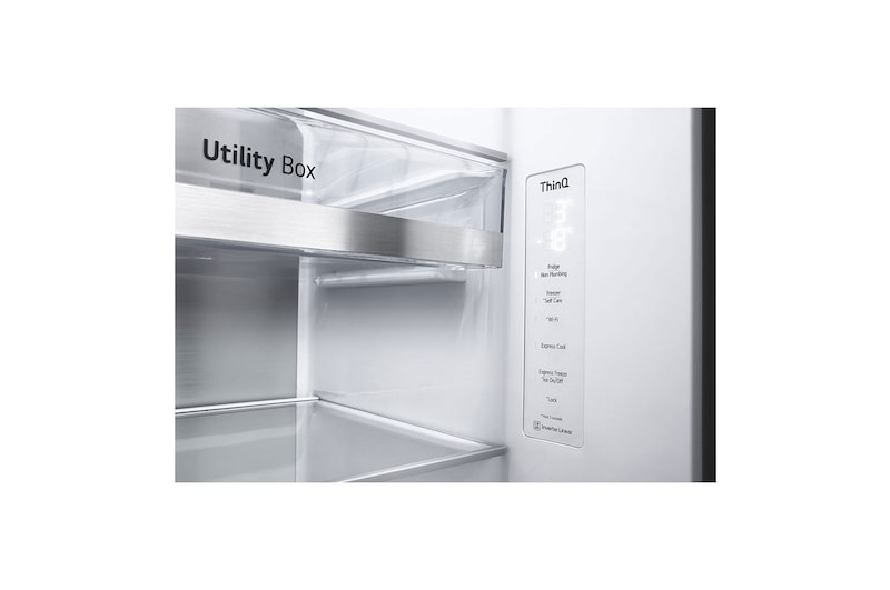 LG Side-by-Side mit Door-in-Door® | 635 Liter Kapazität | Energieeffizienzklasse E | Interner Wassertank 4L | Brushed Steel | GSJV91BSAE, GSJV91BSAE
