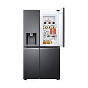 LG Side-by-Side mit Door-in-Door® |  Eis-, Crushed Ice- und Wasserspender  | 635 Liter Kapazität | Energieeffizienzklasse E | Interner Wassertank 4L | Matte Black Steel | GSJV91MCAE, GSJV91MCAE