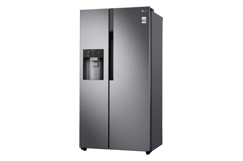 LG Side-by-Side mit Eis-, Crushed Ice- und Wasserspender  | 606 Liter Kapazität | Festwasseranschluss | Energieeffizienzklasse F | Dark Graphite | GSL360ICEZ, GSL360ICEZ