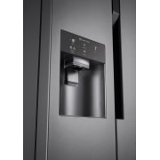 LG Side-by-Side mit Eis-, Crushed Ice- und Wasserspender  | 606 Liter Kapazität | Festwasseranschluss | Energieeffizienzklasse F | Dark Graphite | GSL360ICEZ, GSL360ICEZ