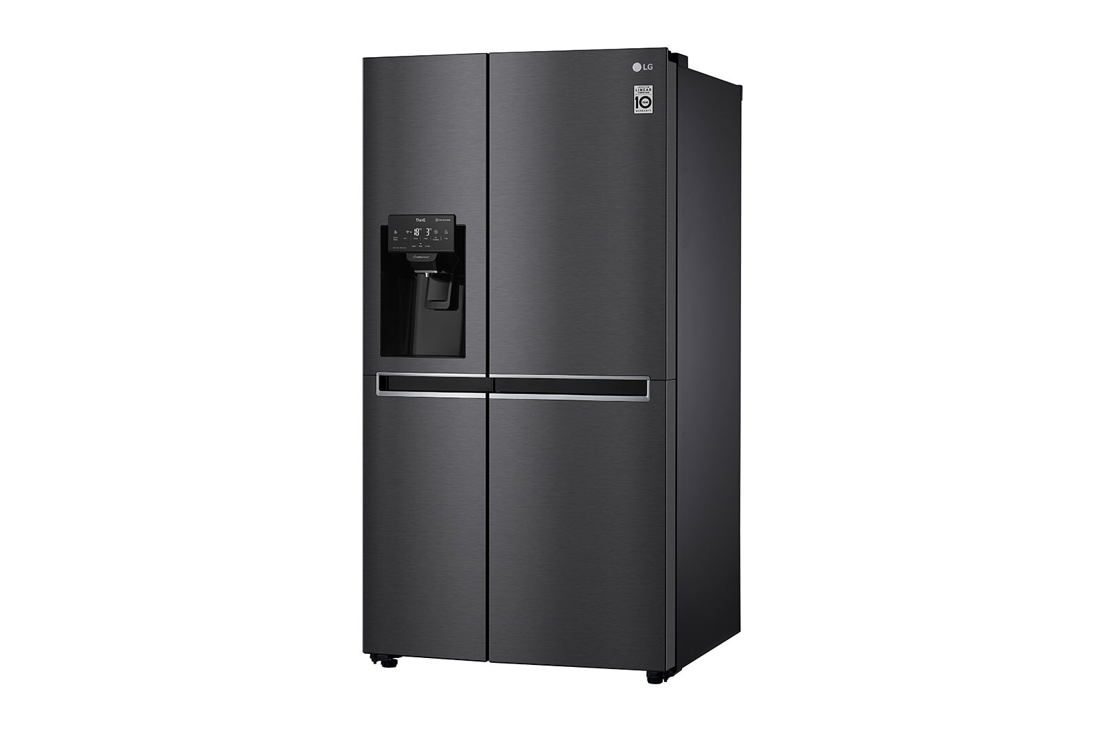 LG ​​Side-by-Side mit Eis-, Crushed Ice- und Wasserspender  | ​625​ Liter Kapazität | Energieeffizienzklasse ​E​ |  Interner Wassertank 4L | ​Matte Black Steel​ | ​GSL761MCZE, GSL761MCZE