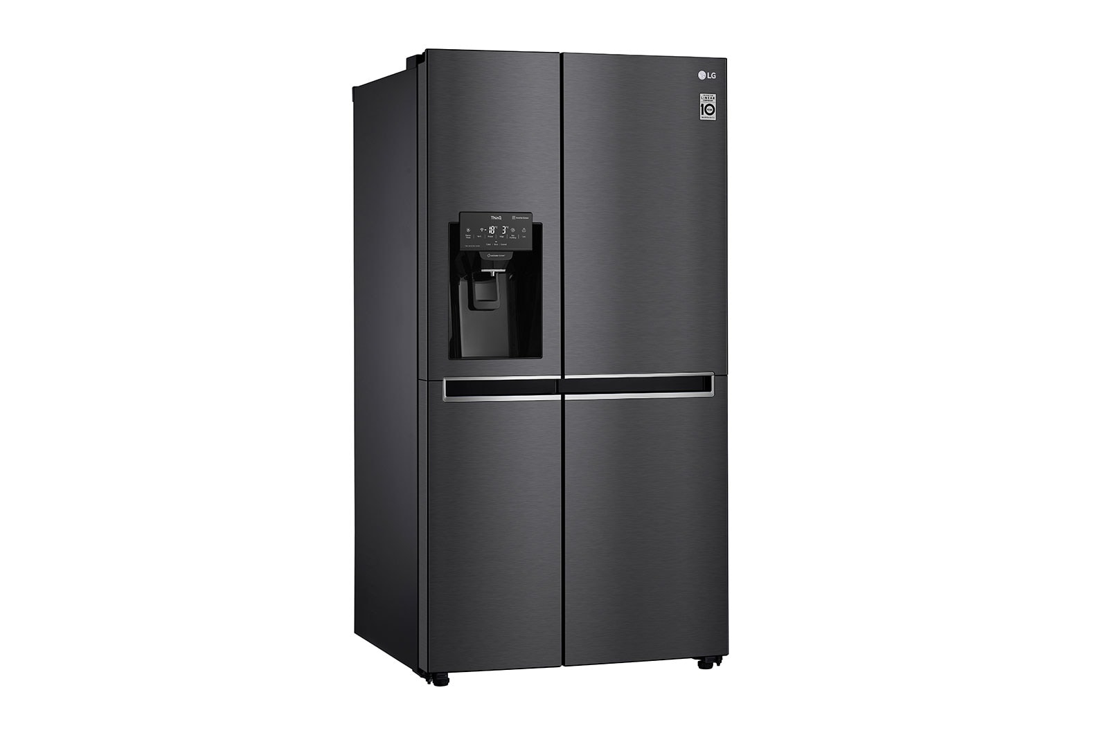 LG ​​Side-by-Side mit Eis-, Crushed Ice- und Wasserspender  | ​625​ Liter Kapazität | Energieeffizienzklasse ​E​ |  Interner Wassertank 4L | ​Matte Black Steel​ | ​GSL761MCZE, GSL761MCZE