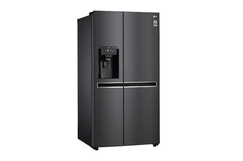LG ​​Side-by-Side mit Eis-, Crushed Ice- und Wasserspender  | ​625​ Liter Kapazität | Energieeffizienzklasse ​E​ |  Interner Wassertank 4L | ​Matte Black Steel​ | ​GSL761MCZE, GSL761MCZE