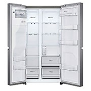 LG Side-by-Side mit Eis-, Crushed Ice- und Wasserspender | 634 Liter Kapazität | Energieeffizienzklasse F |  Interner Wassertank 4L |  Dark Graphite   | GSLV31DSXM, GSLV31DSXM