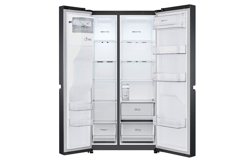 LG Side-by-Side Kühlschrank (F, 634L, 179cm hoch) mit Eis-, Crushed Ice- und Wasserspender & internem Wassertank | GSLV31MCXM, GSLV31MCXM
