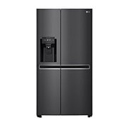 LG Side-by-Side mit Eis-, Crushed Ice- und Wasserspender | 634 Liter Kapazität | Energieeffizienzklasse F |  Interner Wassertank 4L |  Matte Black Steel   | GSLV31MCXM, GSLV31MCXM