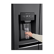 LG Side-by-Side mit Eis-, Crushed Ice- und Wasserspender | 634 Liter Kapazität | Energieeffizienzklasse F |  Interner Wassertank 4L |  Matte Black Steel   | GSLV31MCXM, GSLV31MCXM