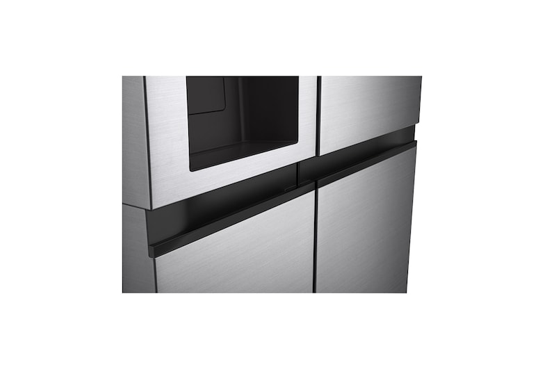 LG Side-by-Side mit Eis-, Crushed Ice- und Wasserspender | 635 Liter Kapazität | Energieeffizienzklasse E | Interner Wassertank 4L | Platinum Silver | GSLV51PZXE, GSLV51PZXE