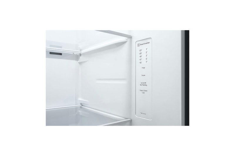 LG Side-by-Side mit Eis-, Crushed Ice- und Wasserspender | 635 Liter Kapazität | Energieeffizienzklasse E | Interner Wassertank 4L | Platinum Silver | GSLV51PZXE, GSLV51PZXE