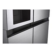 LG Side-by-Side mit Eis-, Crushed Ice- und Wasserspender | 635 Liter Kapazität | Energieeffizienzklasse F | Interner Wassertank 4L | Platinum Silver | GSLV51PZXM, GSLV51PZXM