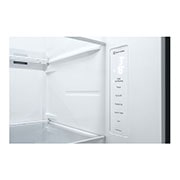 LG Side-by-Side mit Eis-, Crushed Ice- und Wasserspender | 635 Liter Kapazität | Energieeffizienzklasse F | Interner Wassertank 4L | Platinum Silver | GSLV51PZXM, GSLV51PZXM