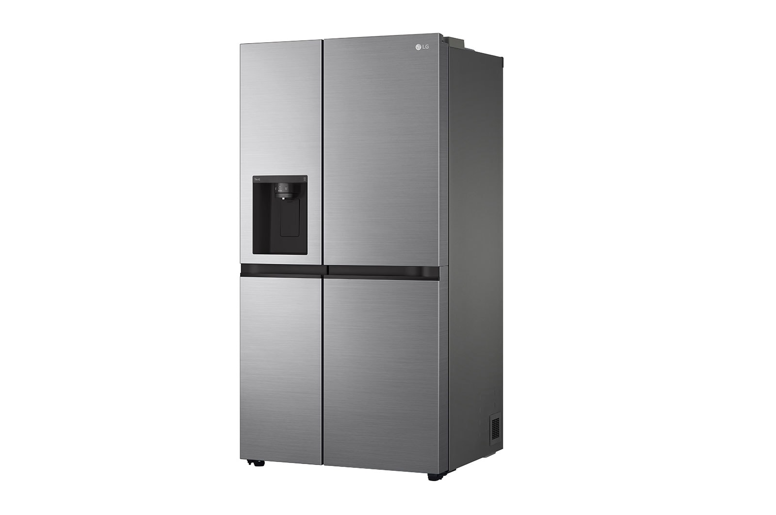 LG Side-by-Side mit Eis-, Crushed Ice- und Wasserspender | 635 Liter Kapazität | Energieeffizienzklasse F | Interner Wassertank 4L | Platinum Silver | GSLV51PZXM, GSLV51PZXM