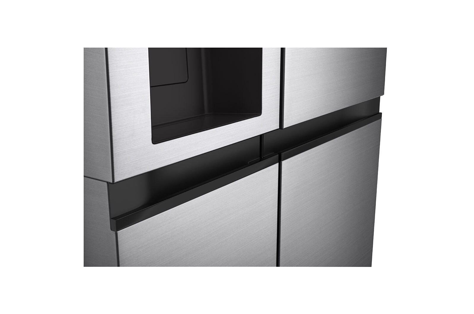 LG Side-by-Side mit Eis-, Crushed Ice- und Wasserspender | 635 Liter Kapazität | Energieeffizienzklasse F | Interner Wassertank 4L | Platinum Silver | GSLV51PZXM, GSLV51PZXM