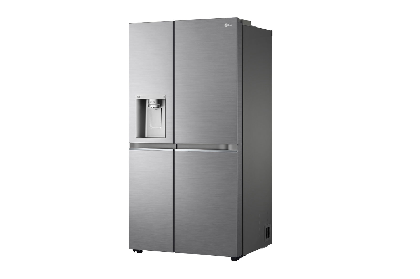 LG Side-by-Side mit Eis-, Crushed Ice- und Wasserspender | 634 Liter Kapazität | Energieeffizienzklasse D |  Festwasseranschluss | Platinum Silver |  GSLV90PZAD , GSLV90PZAD