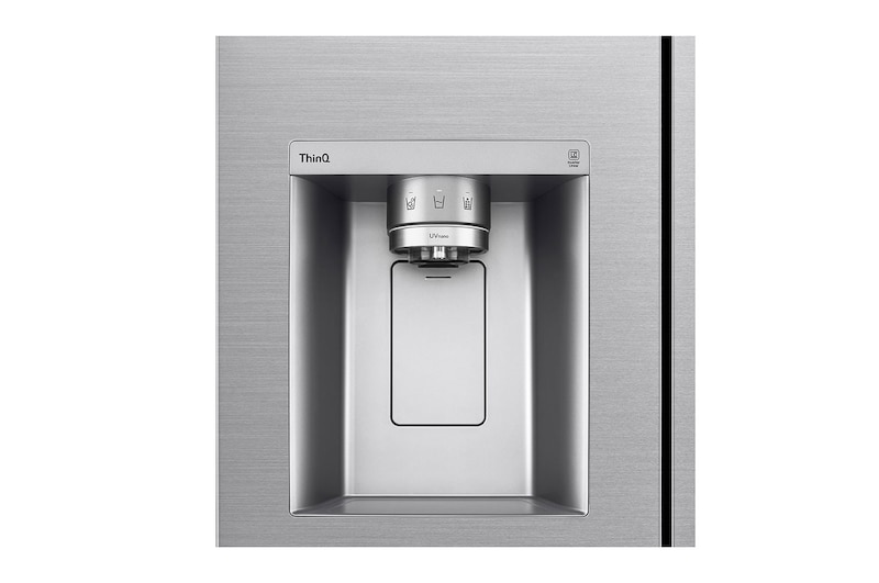 LG Side-by-Side mit Eis-, Crushed Ice- und Wasserspender | 634 Liter Kapazität | Energieeffizienzklasse D |  Festwasseranschluss | Platinum Silver |  GSLV90PZAD , GSLV90PZAD