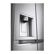 LG Side-by-Side mit Eis-, Crushed Ice- und Wasserspender | 634 Liter Kapazität | Energieeffizienzklasse D |  Festwasseranschluss | Platinum Silver |  GSLV90PZAD , GSLV90PZAD