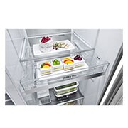 LG Side-by-Side Kühlschrank (C, 635L, 179cm hoch) mit internem Wassertank, Eis-, Crushed Ice- und Wasserspender & UVnano® | GSLV91MBAC, GSLV91MBAC