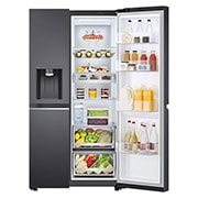 Front right door open with food
