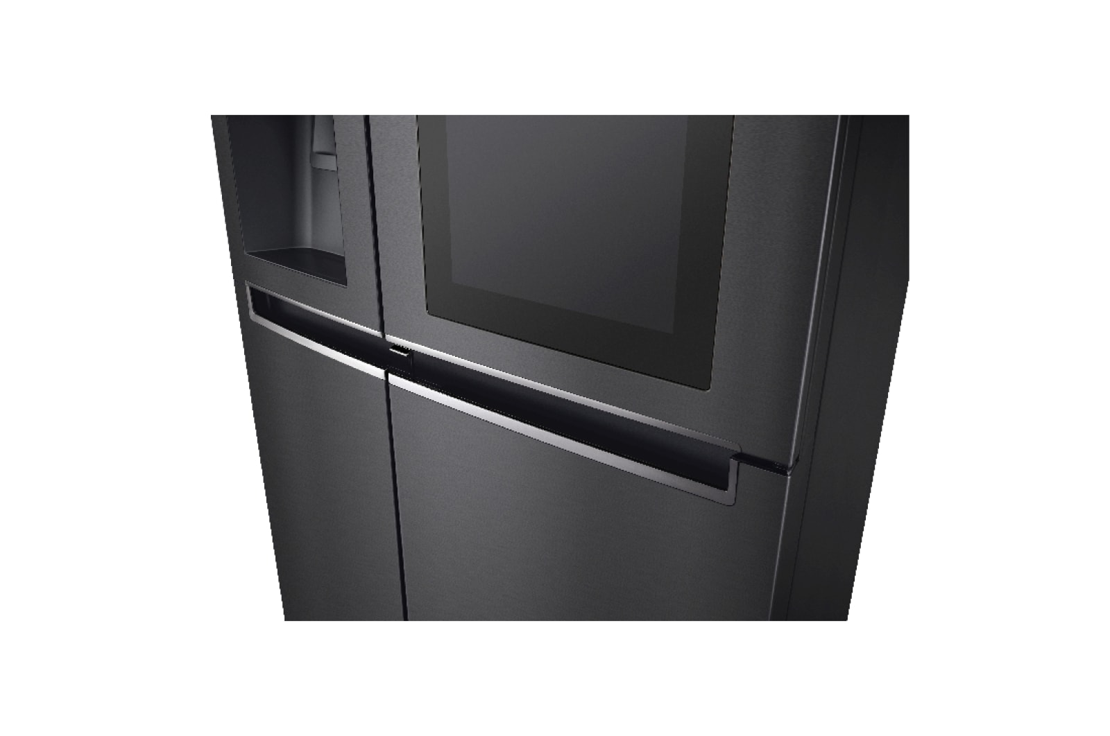 LG ​​Side-by-Side mit InstaView Door-in-Door ®  | Eis-, Crushed Ice- und Wasserspender  | ​625​ Liter Kapazität | Energieeffizienzklasse ​F​ | ​Festwasseranschluss | Matte Black Steel​​ | ​GSX960MCVZ, GSX960MCVZ