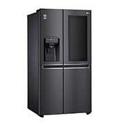 LG Side-by-Side mit InstaView Door-in-Door ®  | Eis-, Crushed Ice- und Wasserspender | 625 Liter Kapazität | Energieeffizienzklasse E | Interner Wassertank 4L | Matte Black Steel | GSX961MCCE, GSX961MCCE