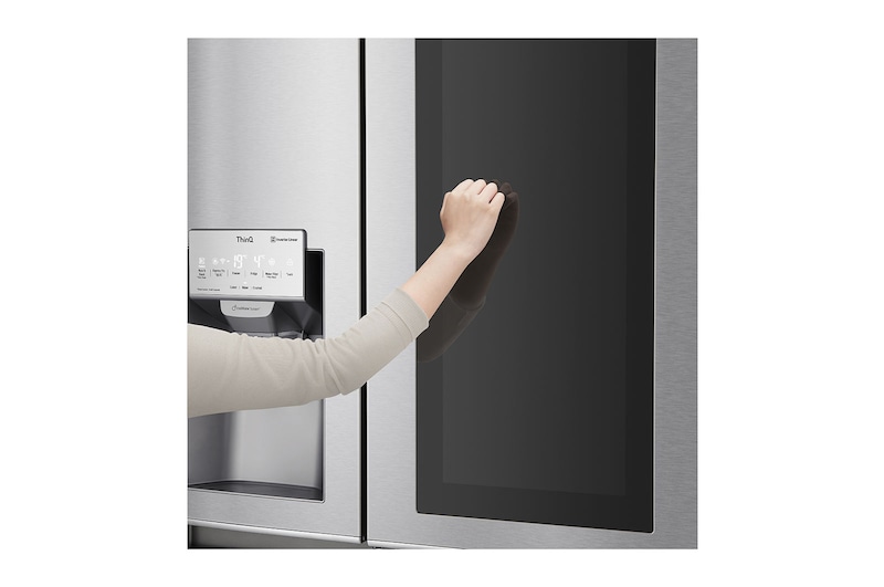LG ​Side-by-Side mit InstaView Door-in-Door ®  | Eis-, Crushed Ice- und Wasserspender  | ​625​ Liter Kapazität | Energieeffizienzklasse ​E​ | Interner Wassertank 4L​​ | Edelstahl-Look | ​GSX961NECE, GSX961NECE